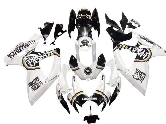 Compra Carenados Moto Suzuki GSXR 600 / GSXR 750 2006-2007 - Blanco Negro Lucky Strike Motul
