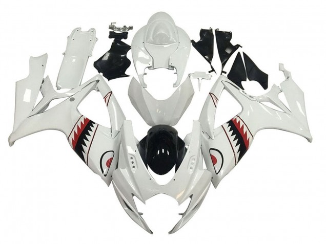 Compra Carenados Moto Suzuki GSXR 600 / GSXR 750 2006-2007 - Blanco Rojo Negro Tiburón