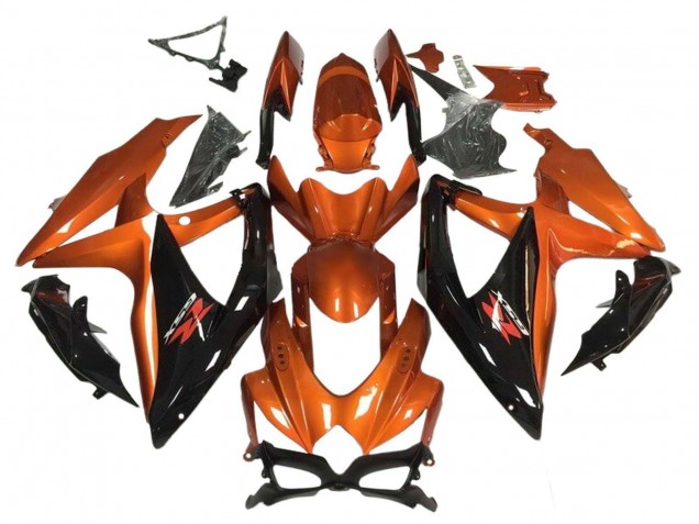 Compra Carenado Moto Suzuki GSXR 600 / GSXR 750 2008-2010 - Naranja Negro Brillante
