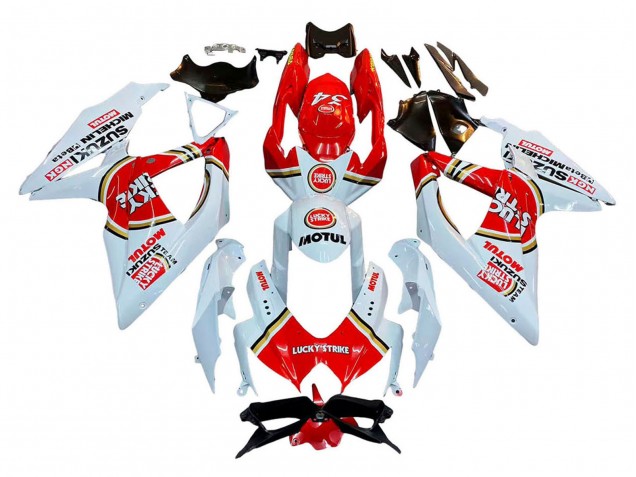 Compra Carenados Moto Suzuki GSXR 600 / GSXR 750 2008-2010 - Blanco Rojo Motul Lucky Strike