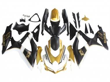 Compra Carenados Moto Suzuki GSXR 600 / GSXR 750 2008-2010 - Negro Mate Blanco Oro