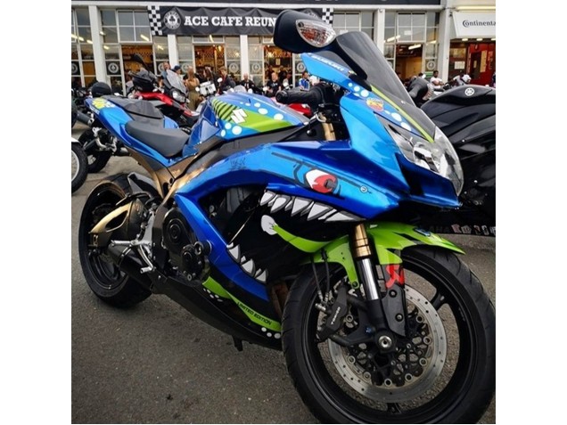 Compra Carenados Moto Suzuki GSXR 600 / GSXR 750 2008-2010 - Azul Fluorescent Verde Tiburón
