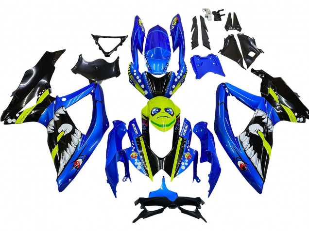 Compra Carenados Moto Suzuki GSXR 600 / GSXR 750 2008-2010 - Azul Fluorescent Verde Tiburón