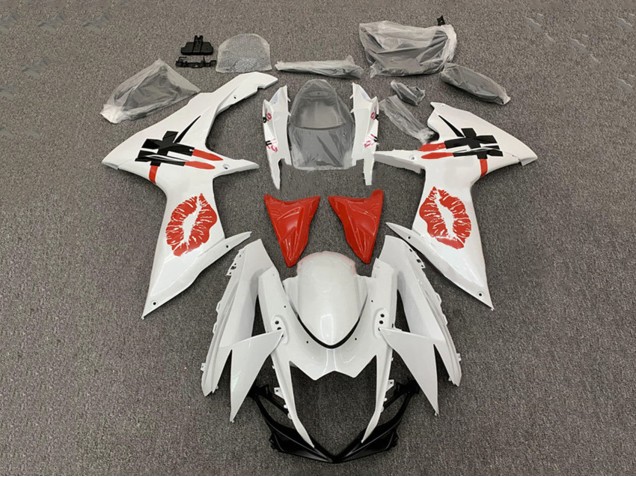 Compra Carenados Moto Suzuki GSXR 600 / GSXR 750 2008-2010 - Blanco Rojo Lipstick