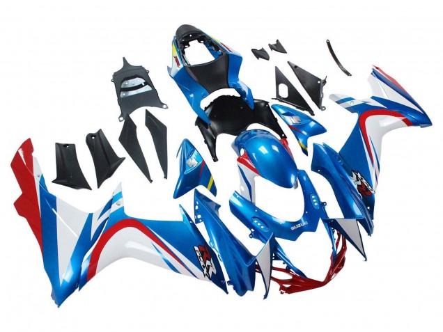 Compra Carenados Moto Suzuki GSXR 600 / GSXR 750 2011-2024 - Azul Blanco Rojo