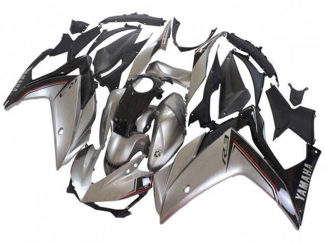 Compra Carenados Moto Yamaha YZF R3/R25 2015-2018 - Plata Negro