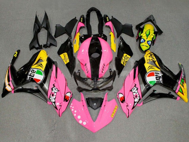 Compra Carenados Moto Yamaha YZF R3/R25 2015-2018 - Rosa Amarillo Negro Tiburón 46