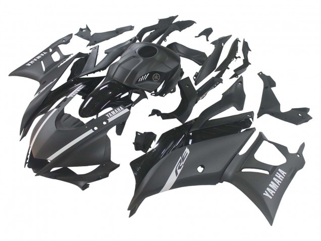 Compra Carenados Moto Yamaha YZF R3/R25 2019-2021 - Negro Mate Plata