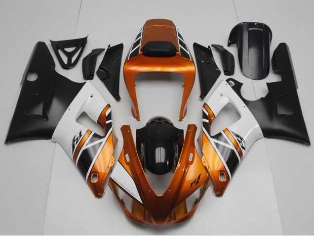 Compra Carenados Moto Yamaha YZF R1 1998-1999 - Naranja Oro Gris Blanco Negro