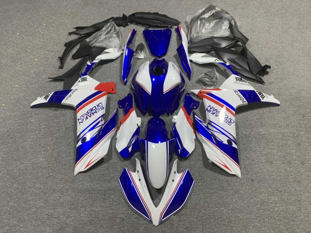 Compra Carenados Moto Yamaha YZF R3/R25 2019-2021 - Blanco Azul Rojo Semakin Didepan