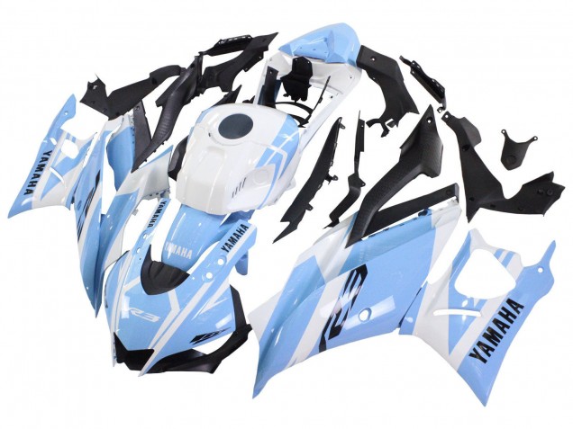 Compra Carenados Moto Yamaha YZF R3/R25 2022-2024 - Blanco Azul Claro