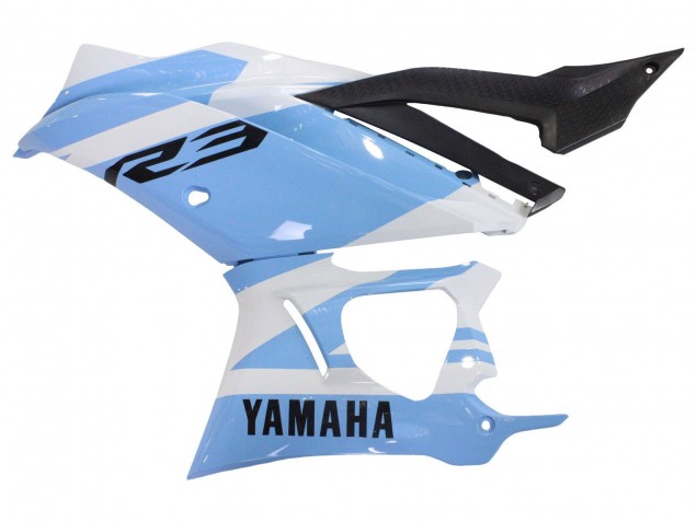 Compra Carenados Moto Yamaha YZF R3/R25 2022-2024 - Blanco Azul Claro