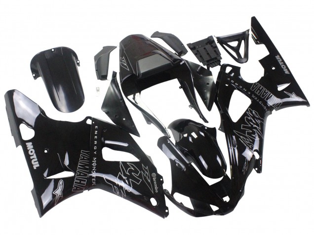 Compra Carenados Moto Yamaha YZF 1000 R1 2000-2001 - Negro Brillante Blanco Monstruo Motul