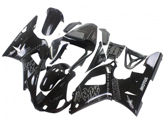 Compra Carenados Moto Yamaha YZF 1000 R1 2000-2001 - Negro Brillante Blanco Monstruo Motul