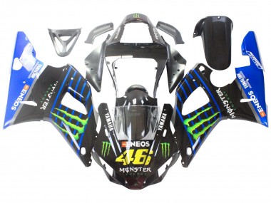 Compra Carenados Moto Yamaha YZF 1000 R1 2000-2001 - Azul Negro Verde Monstruo Yamalube ENEOS 46