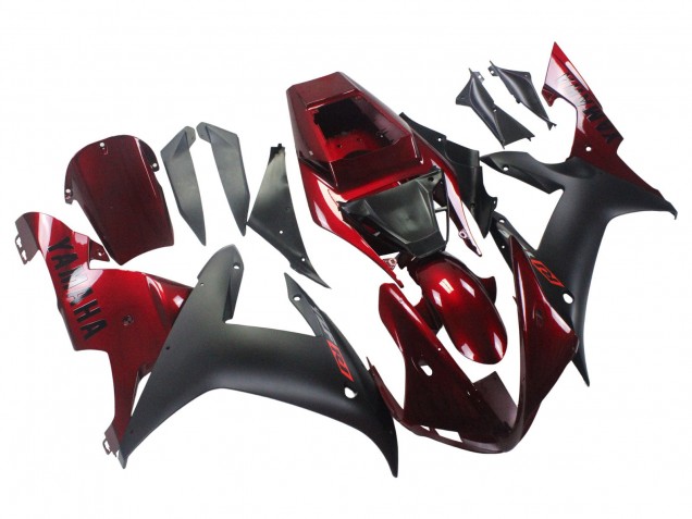 Compra Kits Carenado Moto Yamaha YZF 1000 R1 2002-2003 - Rojo Negro Mate