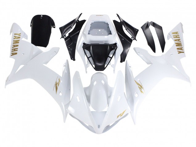 Compra Carenados Moto Yamaha YZF 1000 R1 2002-2003 - Blanco Oro Calcomanías