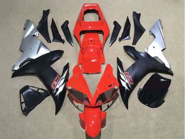 Compra Carenados Moto Yamaha YZF 1000 R1 2002-2003 - Rojo Plata Negro Mate