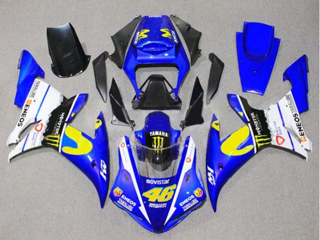 Compra Carenados Moto Yamaha YZF 1000 R1 2002-2003 - Azul Blanco Negro Amarillo Monstruo 46
