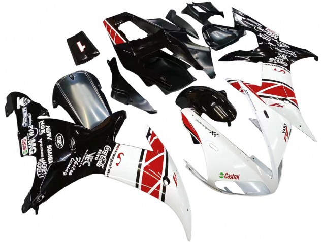 Compra Carenados Moto Yamaha YZF 1000 R1 2002-2003 - Blanco Rojo Negro Castrol