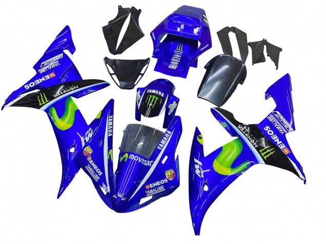 Compra Carenados Moto Yamaha YZF 1000 R1 2002-2003 - Azul Negro Verde MoviStar ENEOS Monstruo