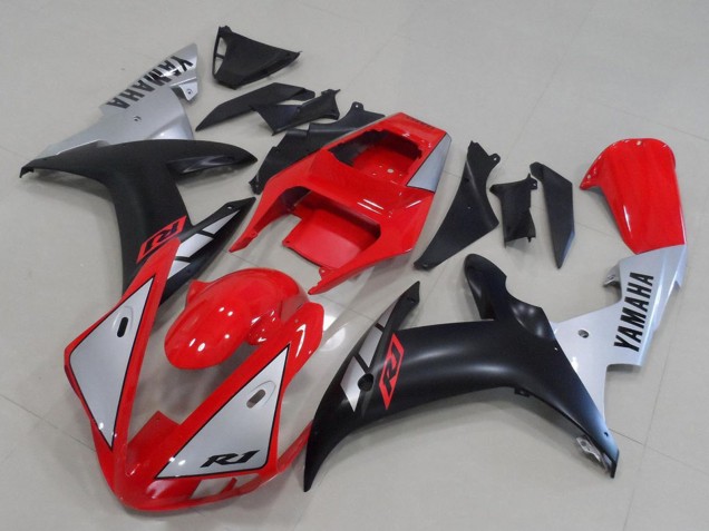 Compra Carenados Moto Yamaha YZF R1 2002-2003 - Rojo Plata Negro Mate
