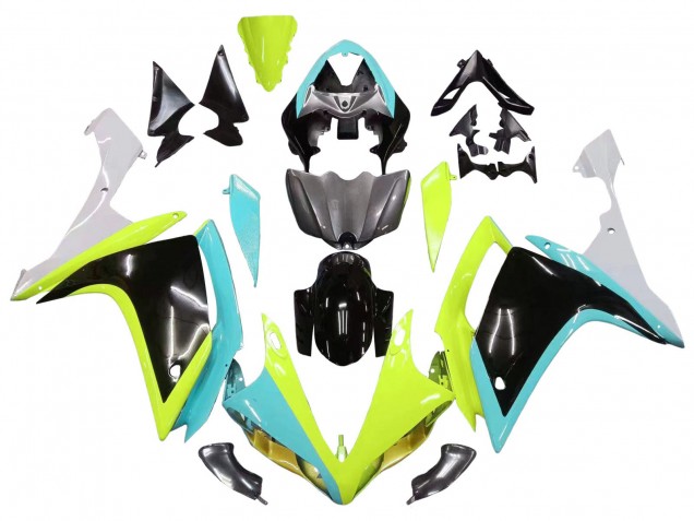 Compra Carenados Moto Yamaha YZF 1000 R1 2007-2008 - Azul Claro Verde Lima Negro