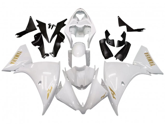 Compra Carenados Moto Yamaha YZF 1000 R1 2012-2014 - Blanco Oro Calcomanías