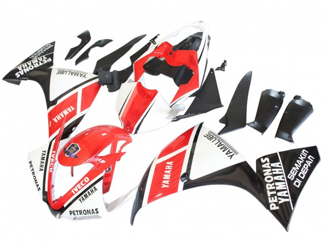 Compra Carenados Moto Yamaha YZF 1000 R1 2012-2014 - Blanco Rojo Negro Brillante Petronas