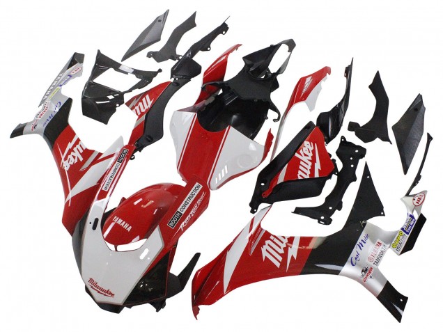Compra Carenado Moto Yamaha YZF 1000 R1 2015-2019 - Blanco Rojo Negro Milwaukee