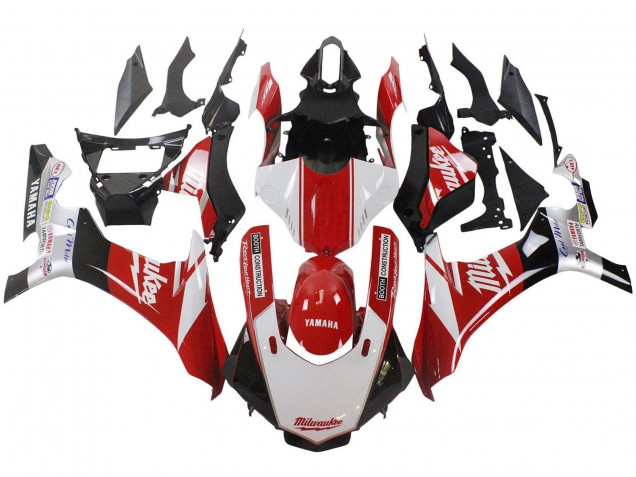 Compra Carenado Moto Yamaha YZF 1000 R1 2015-2019 - Blanco Rojo Negro Milwaukee