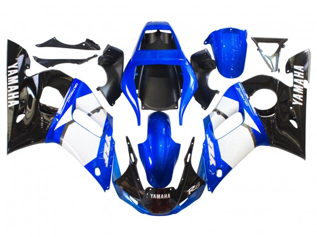 Compra Carenados Moto Yamaha YZF 600 R6 1998-2002 - Blanco Azul Negro Brillante