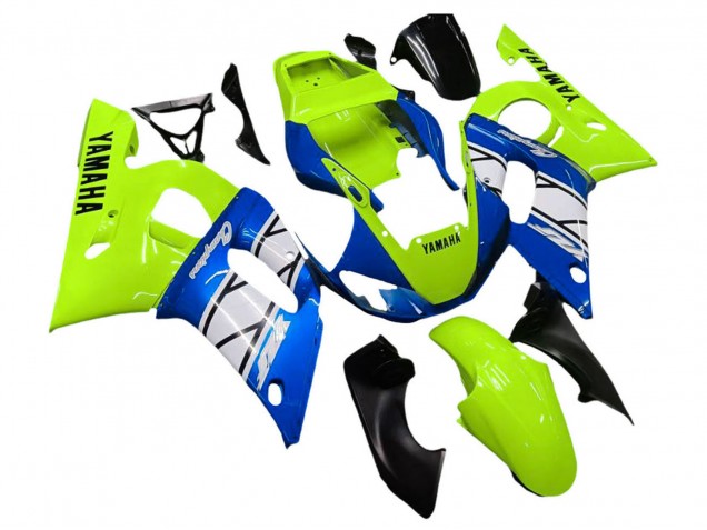 Compra Carenados Moto Yamaha YZF 600 R6 1998-2002 - Neon Verde Azul Blanco Champions