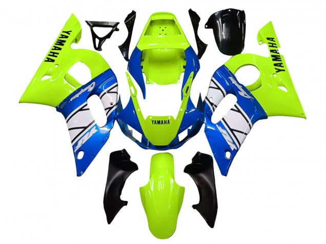 Compra Carenados Moto Yamaha YZF 600 R6 1998-2002 - Neon Verde Azul Blanco Champions