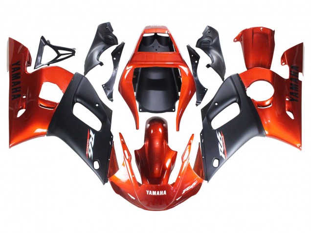 Compra Carenados Moto Yamaha YZF 600 R6 1998-2002 - Naranja Negro Mate