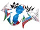 Compra Carenados Moto Yamaha YZF R6 2003-2004 - Blanco Azul Verde Rojo Kastinee Dunlop Motul