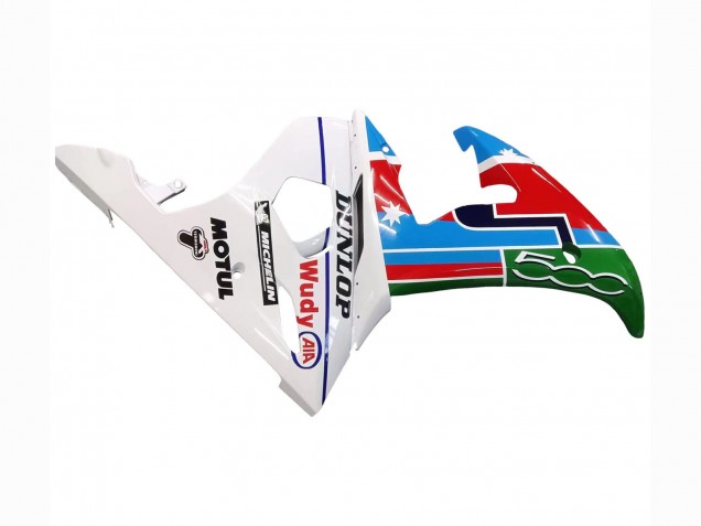 Compra Carenados Moto Yamaha YZF R6 2003-2004 - Blanco Azul Verde Rojo Kastinee Dunlop Motul