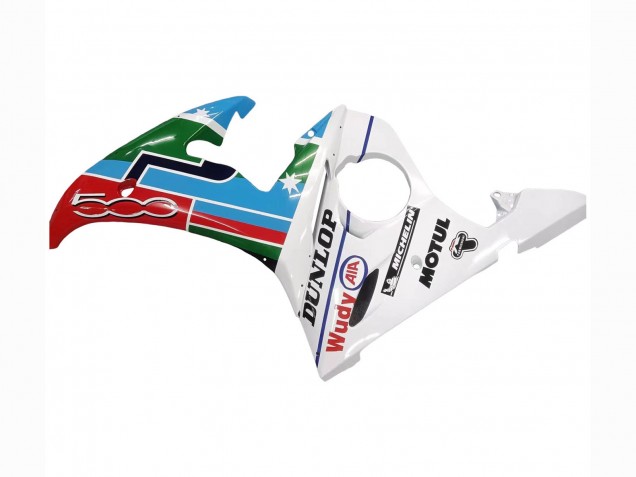 Compra Carenados Moto Yamaha YZF R6 2003-2004 - Blanco Azul Verde Rojo Kastinee Dunlop Motul