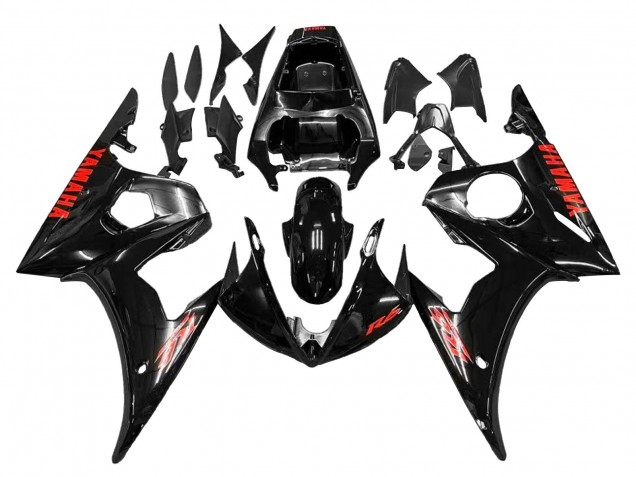 Compra Carenados Moto Yamaha YZF R6S 2006-2009 - Negro Brillante Rojo