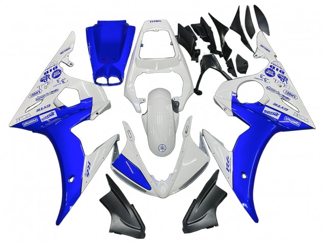 Compra Carenados Moto Yamaha YZF R6S 2006-2009 - Blanco Azul GYTR