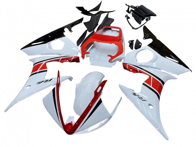 Compra Carenados Moto Yamaha YZF R6S 2006-2009 - Blanco Rojo Negro Brillante