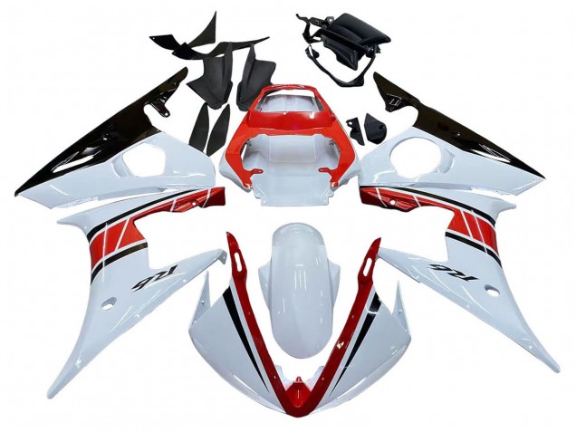 Compra Carenados Moto Yamaha YZF R6S 2006-2009 - Blanco Rojo Negro Brillante