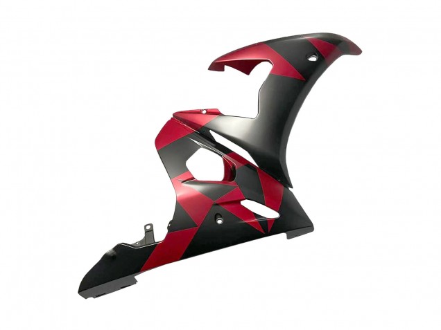 Compra Carenados Moto Yamaha YZF 600 R6 2005 - Negro Mate Rojo Geométrico