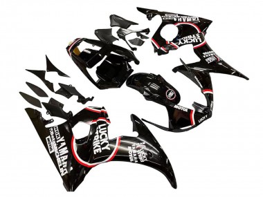 Compra Carenados Moto Yamaha YZF 600 R6 2005 - Negro Brillante Blanco Lucky Strike Motul
