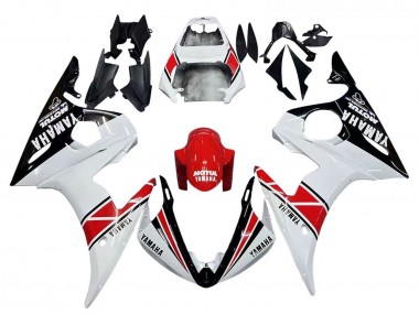 Compra Carenados Moto Yamaha YZF 600 R6 2005 - Blanco Negro Rojo Motul