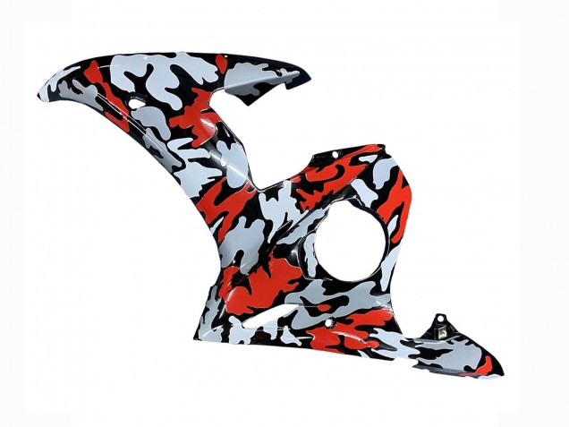 Compra Carenados Moto Yamaha YZF 600 R6 2005 - Negro Rojo Gris Camouflage