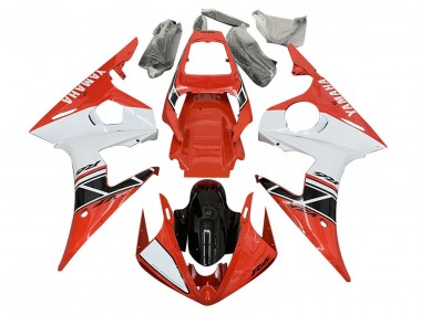 Compra Carenados Moto Yamaha YZF 600 R6 2005 - Blanco Rojo Negro Brillante