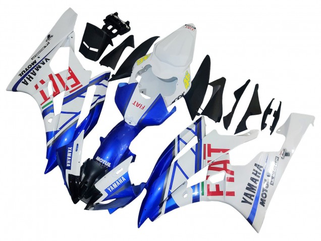 Compra Carenados Moto Yamaha YZF 600 R6 2006-2007 - Blanco Azul Rojo Fiat Motul Michelin