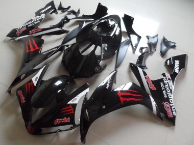 Compra Carenados Moto Yamaha YZF R1 2004-2006 - Negro Brillante Rojo Monstruo