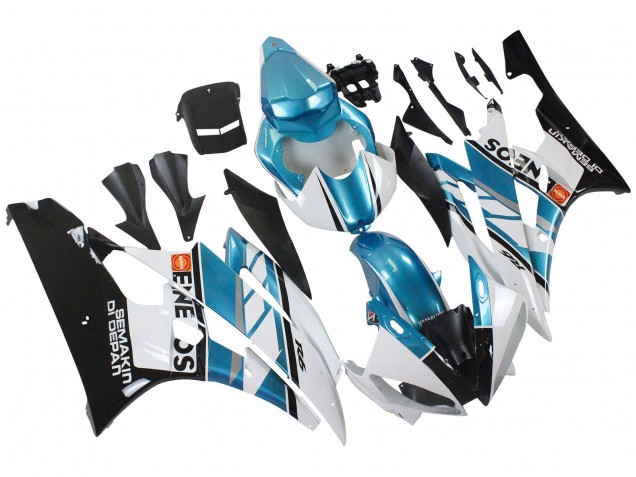 Compra Carenados Moto Yamaha YZF 600 R6 2006-2007 - Blanco Azul Negro Semakin Didepan ENEOS